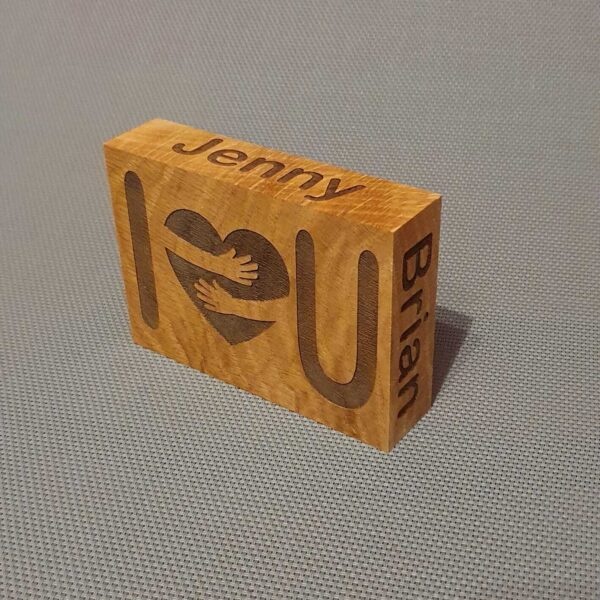 Personalised Valentine Wood Keepsake