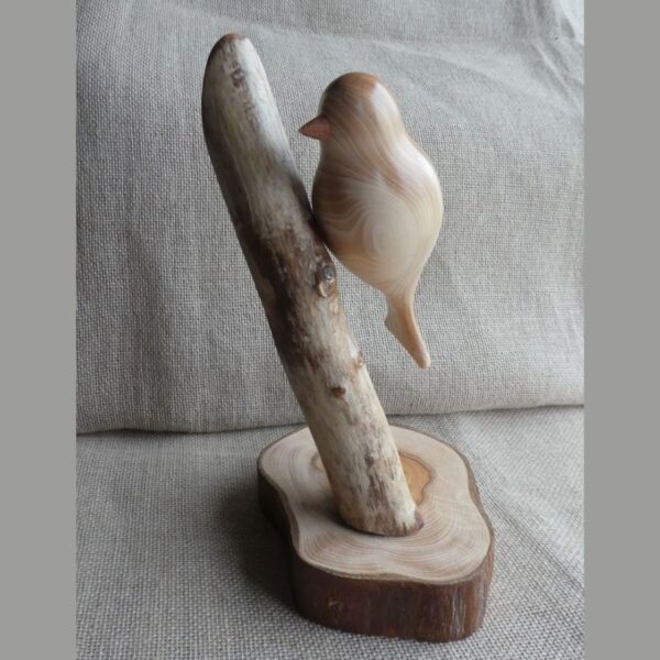 Yew Wood Bird Sculpture