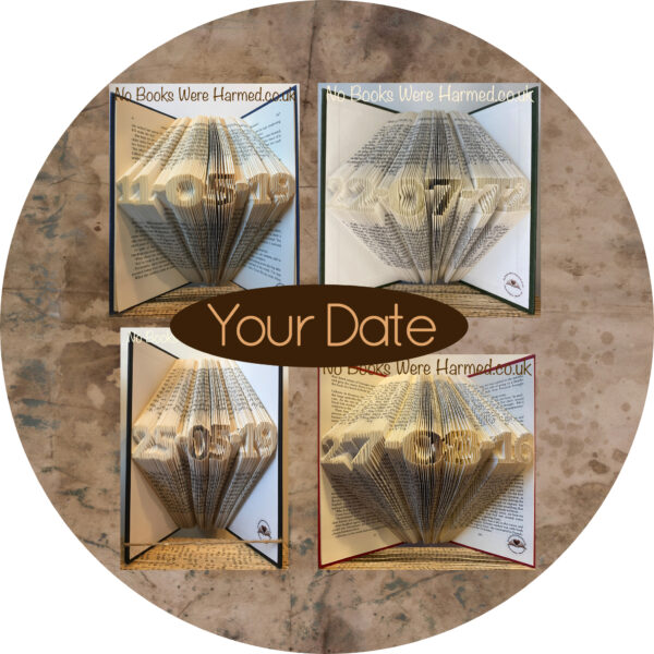 Personalised Date Book Sculpture