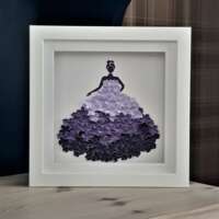 3D Purple Flower "Ball Gown" Box Frame thumbnail