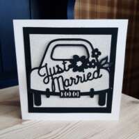 "Just Married" Wedding Card thumbnail