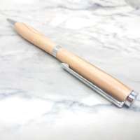 Italian Olive Slimline Pen with Silver Chrome Finish thumbnail