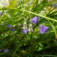 Harebell Flower Necklace and Earrings Set thumbnail