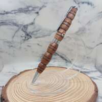 Sapele Wood Streamline Pen with Silver Chrome Finish thumbnail