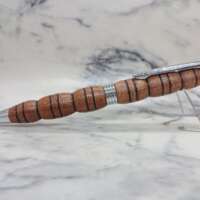 Sapele Wood Streamline Pen with Silver Chrome Finish thumbnail