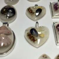 White Shimmer Beach Pendant thumbnail