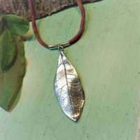 Silver Azalea Leaf Pendant thumbnail