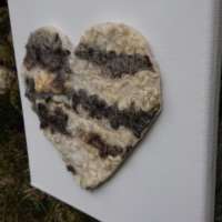 Natural Wool Heart Painting thumbnail