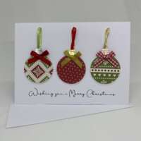 Three Baubles Christmas Card thumbnail