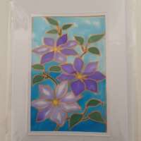 Periwinkle Hand Painted Silk Card thumbnail