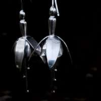 Fuchsia Silver Earrings thumbnail