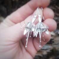 Fuchsia Silver Earrings thumbnail
