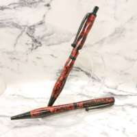 Black and Red Resin Pen and Pencil Set thumbnail