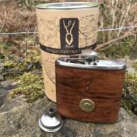 Leather Bound Hip Flask Gift Set thumbnail