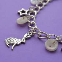White Hare & Star Charm Bracelet thumbnail