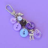Purple Deer Wee Cluster Bag Charm Keyring thumbnail