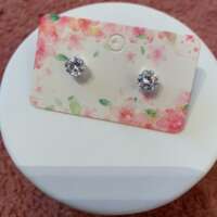 Cubic Zirconia Sterling Silver Studs thumbnail