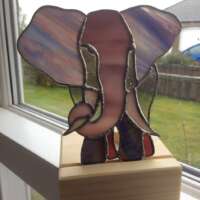 Stained Glass Elephant Tealight thumbnail