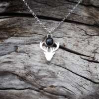 Black Star Diopside Stag Necklace thumbnail