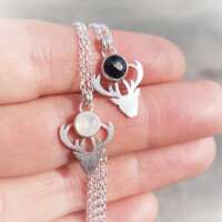 Black Star Diopside Stag Necklace thumbnail