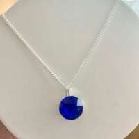 Blue Stone Sterling Silver Necklace thumbnail