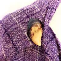 Handwoven Harris Tweed Purple Check Shawl thumbnail