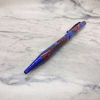 Red and Blue Resin Swirl Slimline Pen thumbnail