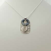 Handcrafted Silver Pendant with Sapphire thumbnail