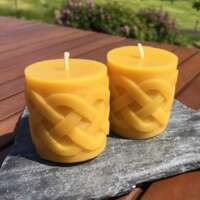 Celtic Beeswax pair of Celtic Candles thumbnail