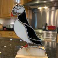 Stained Glass Puffin Tealight Holder thumbnail
