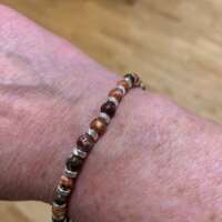 Brown and Silver Bead Bracelet thumbnail