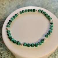 Green and Silver Bead Bracelet thumbnail