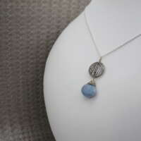Blue Opal Sterling Silver Necklace thumbnail