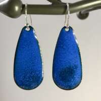 Blue Drop Enamel Earrings thumbnail