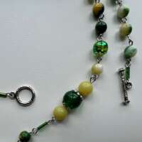 Green and Yellow Boho Style Necklace thumbnail