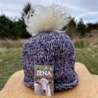 Zena Purple Bobble Hat thumbnail