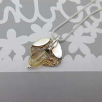 Sterling Silver Bee Pendant with Citrine thumbnail