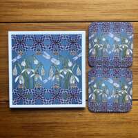 Snowdrop and Harebell Trivet and Coaster Set thumbnail