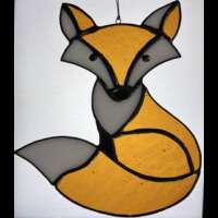Stained Glass Fox Suncatcher thumbnail