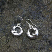 Sterling Silver Otter Earrings thumbnail