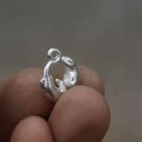 Sterling Silver Otter Earrings thumbnail