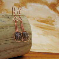 Rose Gold Plated Smokey Quartz Earrings thumbnail