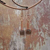 Rose Gold Plated Smokey Quartz Earrings thumbnail