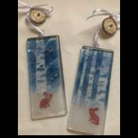 Fused Glass Hare Wish Stick thumbnail