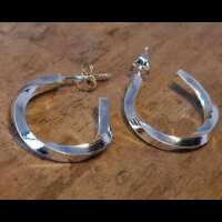 Sterling Silver Twisted Wire Earrings thumbnail