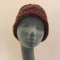 Autumnal Coloured Knitted Hat thumbnail