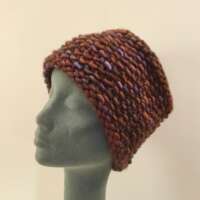 Autumnal Coloured Knitted Hat thumbnail