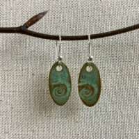 Light Leaf-Green Glaze Ceramic Earrings thumbnail