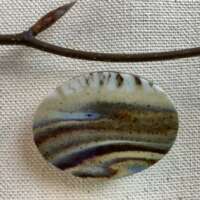 Mountain Snow and Sand Ceramic Brooch thumbnail