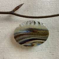 Mountain Snow and Sand Ceramic Brooch thumbnail